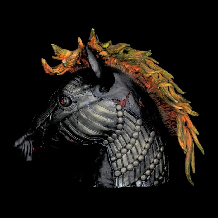 Cheval de l'enfer, sculpture de Dyson — L’Arche, vue 3