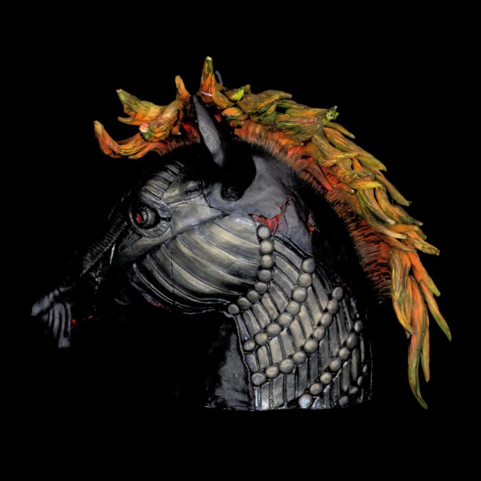 Cheval de l'enfer, sculpture de Dyson — L’Arche, vue 4