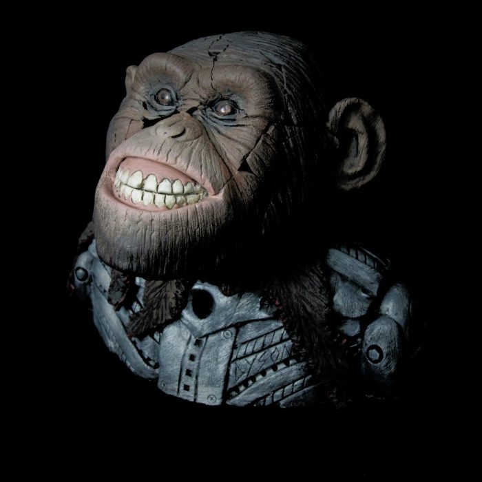Chimpanzé, sculpture de Dyson — L’Arche, vue 2