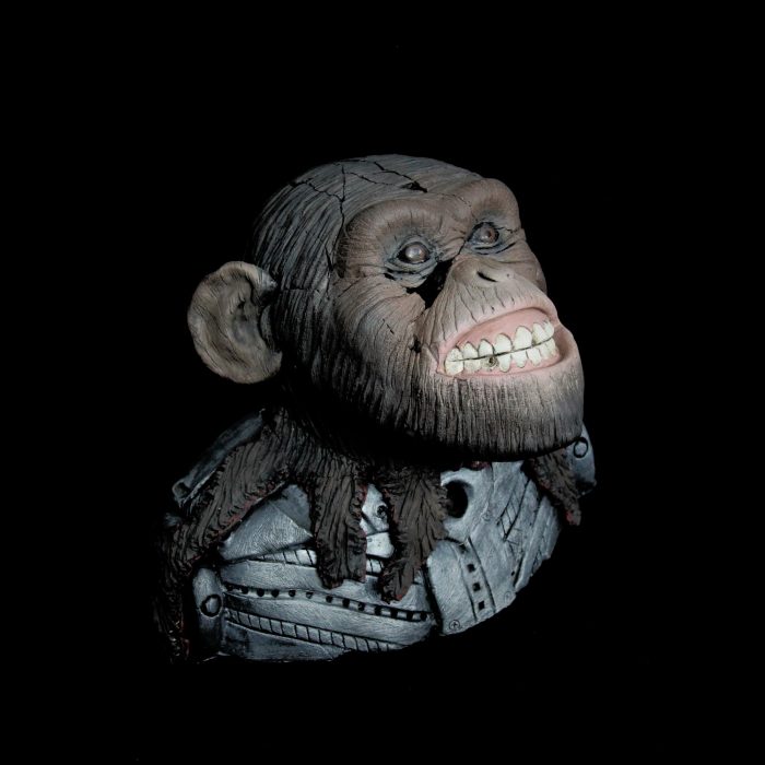 Chimpanzé, sculpture de Dyson — L’Arche, vue 3