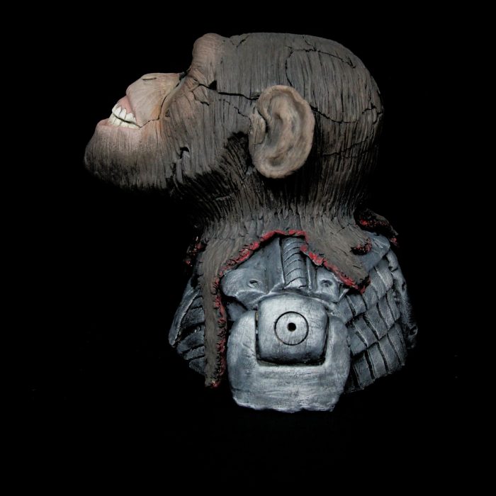 Chimpanzé, sculpture de Dyson — L’Arche, vue 4