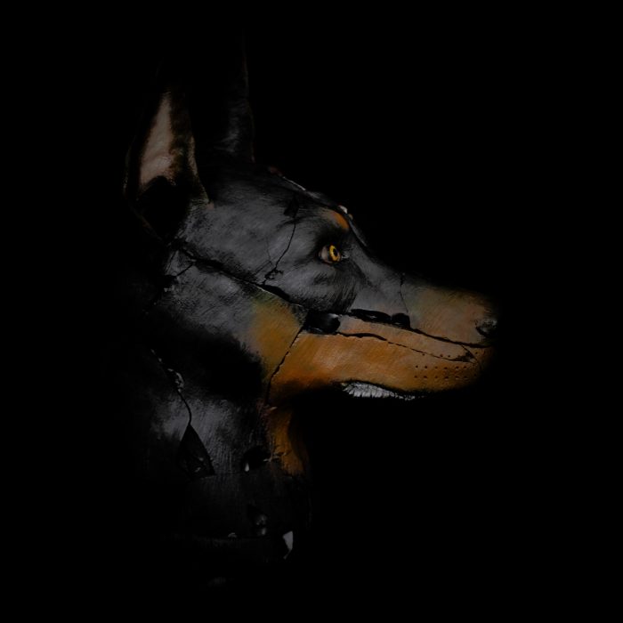 Doberman, sculpture de Dyson — L’Arche, vue 3