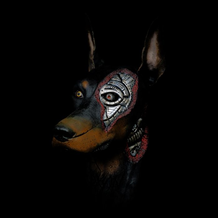 Doberman, sculpture de Dyson — L’Arche, vue 4