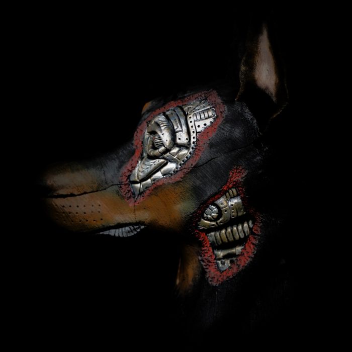 Doberman, sculpture de Dyson — L’Arche, vue 5