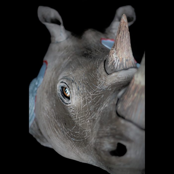 Rhinocéros, sculpture de Dyson — L’Arche, vue 5