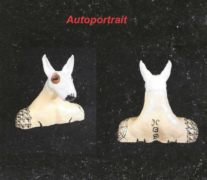 Autoportrait, sculpture de Dyson — planche du livret