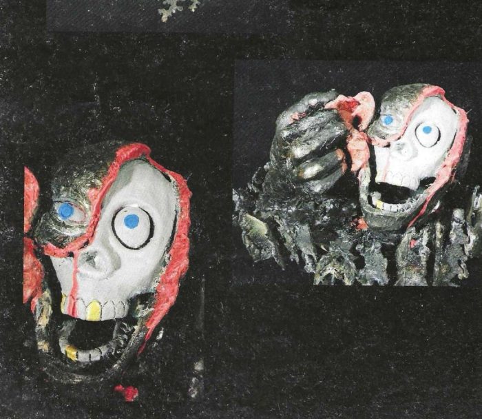 Bas les masques, sculpture de Dyson — planche du livret